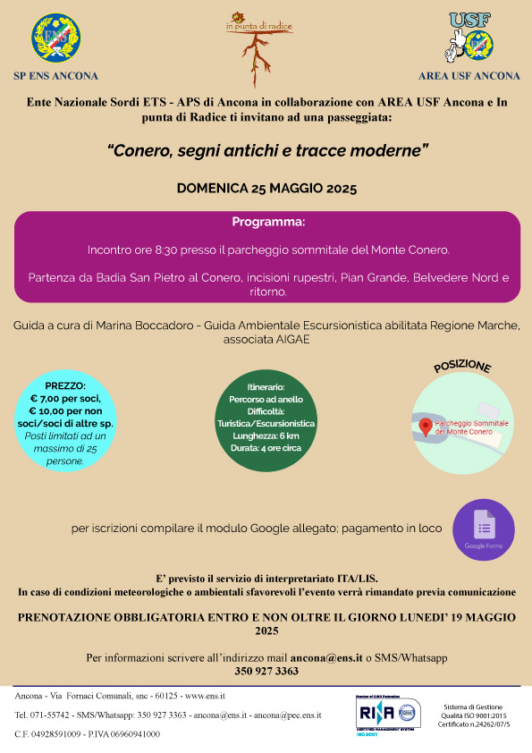 Conero, segni antichi e tracce moderne - Domenica 25 Maggio 2025